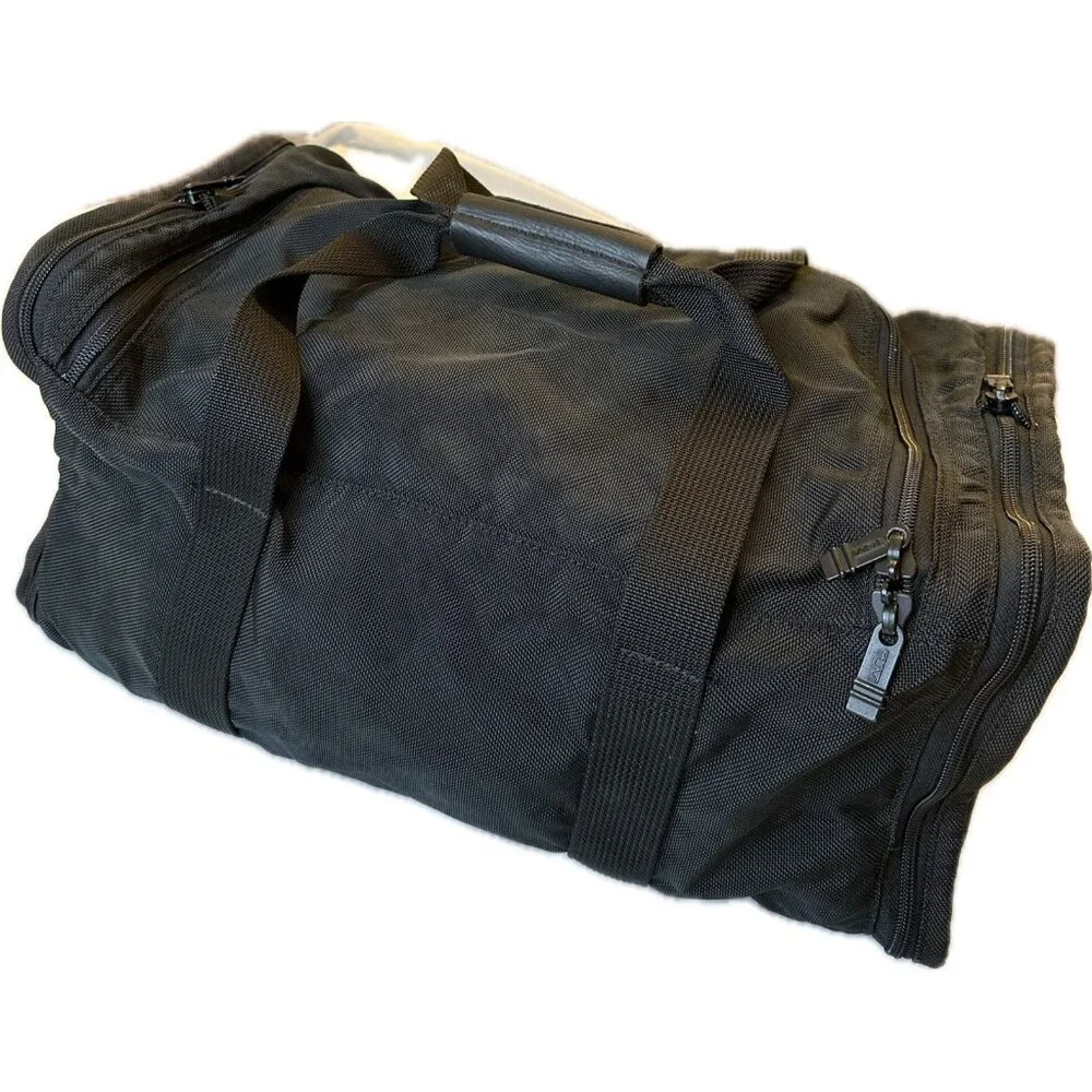 Vintage Tumi Nylon Duffel Carry On Travel Bag Leather 18x11 USA